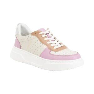 JSLIDES Nude Leather Felix Sneakers